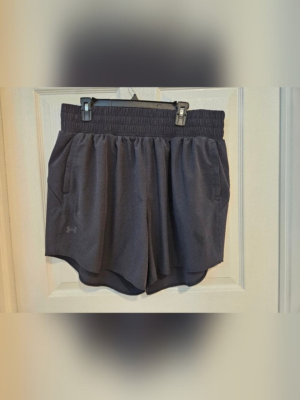 Under Armour Women’s 1X Black Athletic Running Shorts Loose Fit Workout Gym